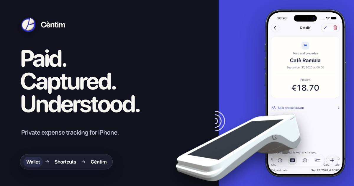 Centim – An expense tracker that works with Apple Pay automations